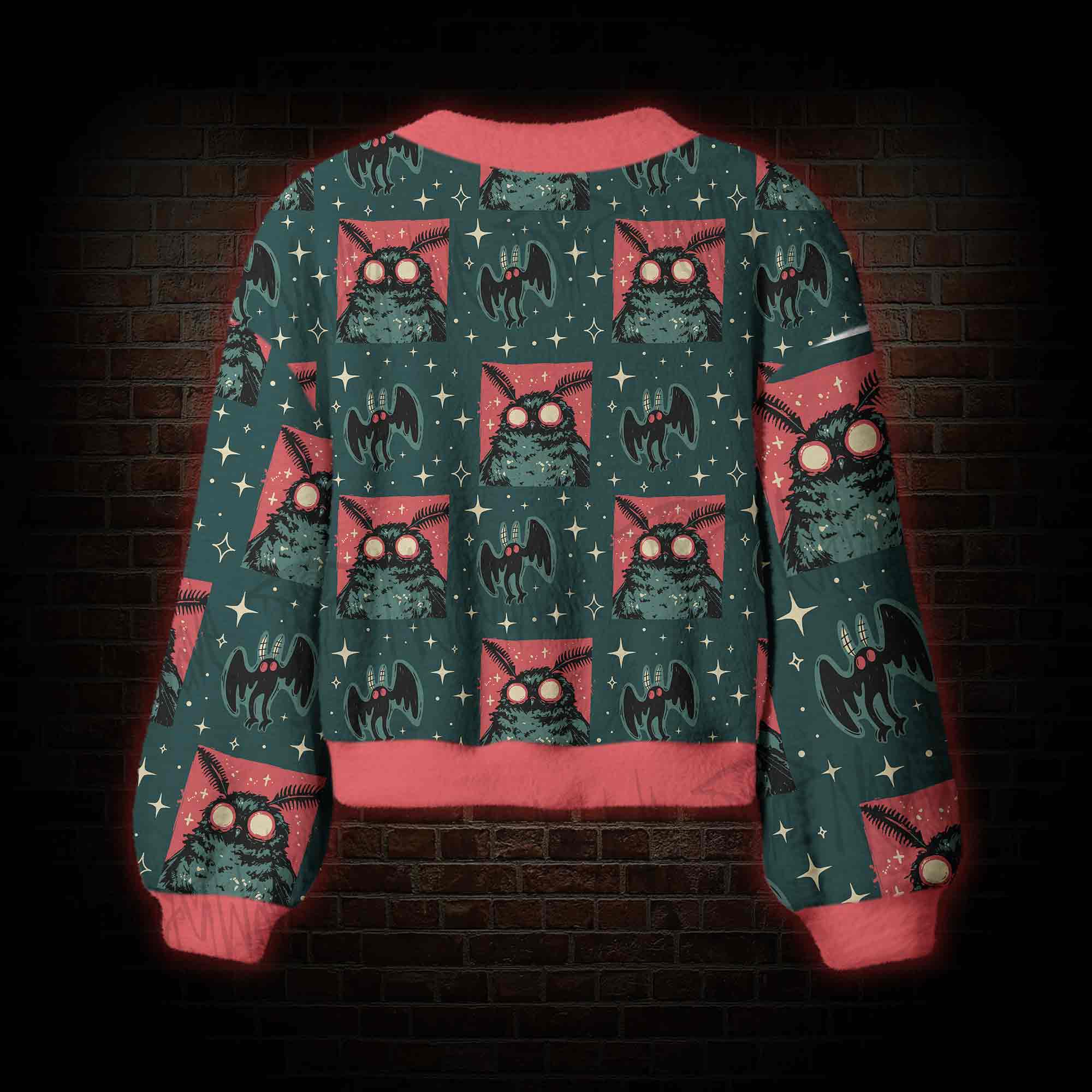 Starry Night Mothman Women's Cardigan Sweater