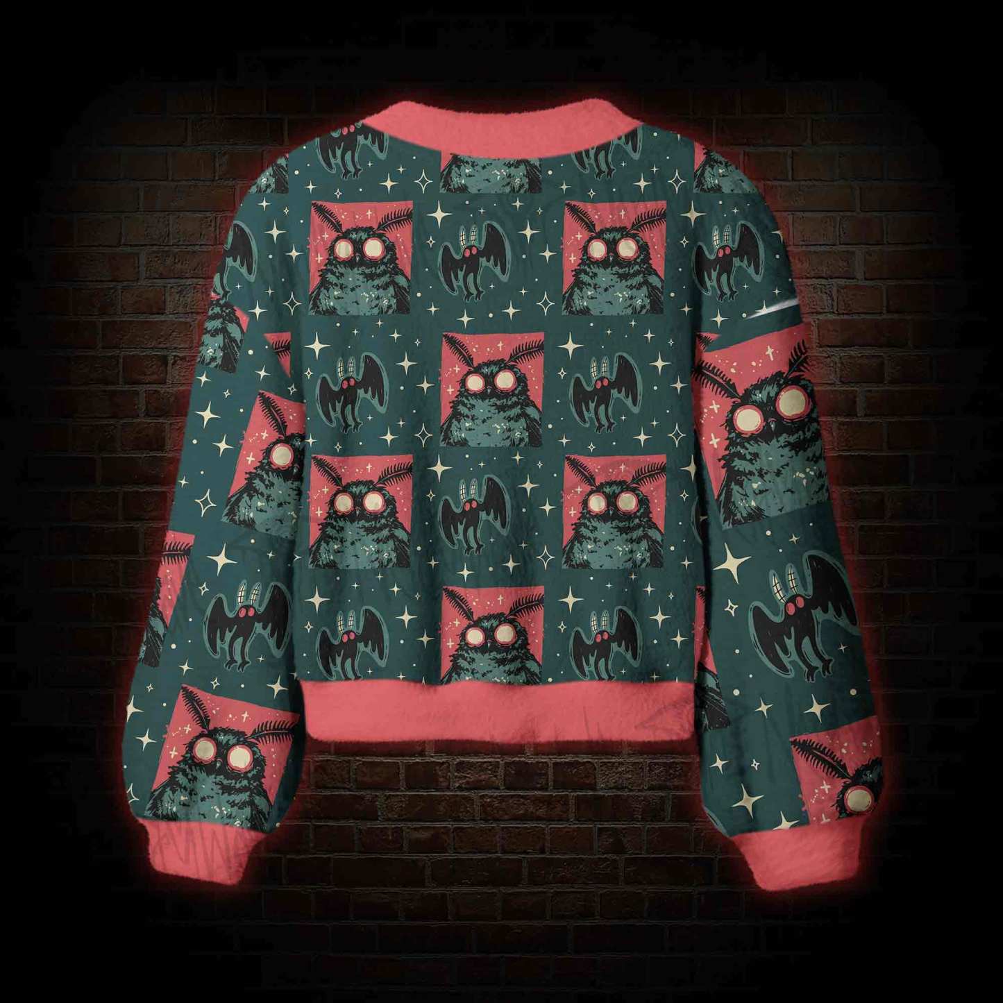 Starry Night Mothman Women's Cardigan Sweater