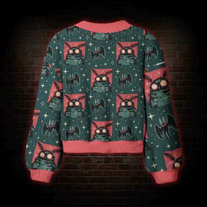 Starry Night Mothman Women's Cardigan Sweater
