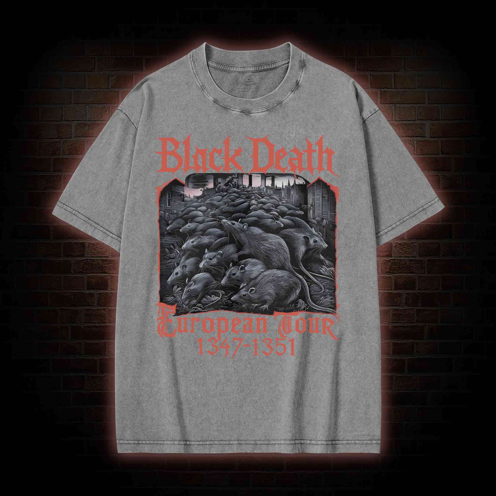 Vintage Black Death European Tour Washed T-shirt