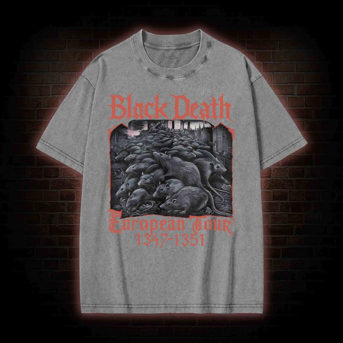 Vintage Black Death European Tour Washed T-shirt