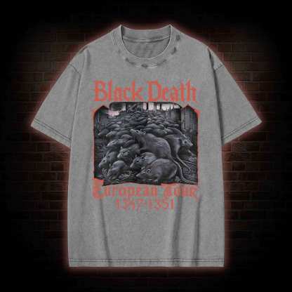 Vintage Black Death European Tour Washed T-shirt