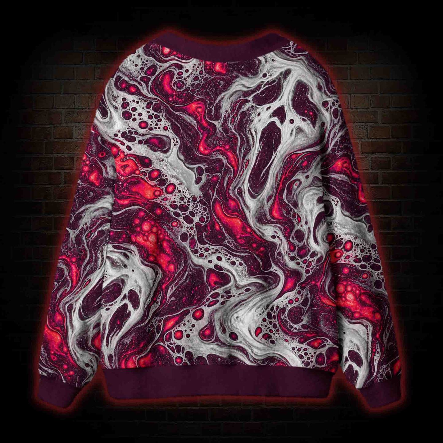 Blood Swirl Cardigan Sweater