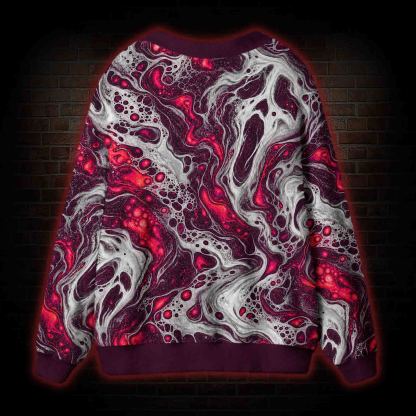 Blood Swirl Cardigan Sweater