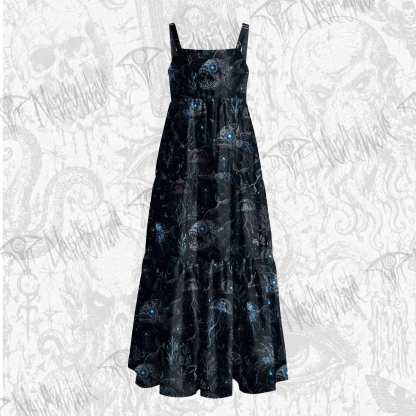 Abyssal Glow Wide Straps Maxi Dress