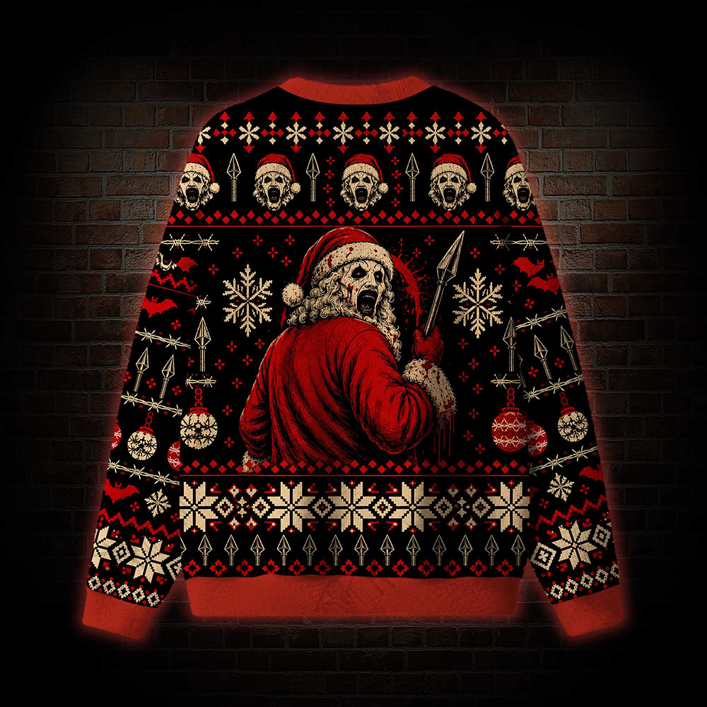 Evil Clown Santa Ugly Sweatshirts