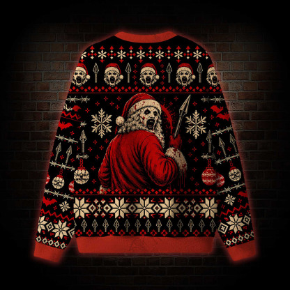 Evil Clown Santa Ugly Sweatshirts