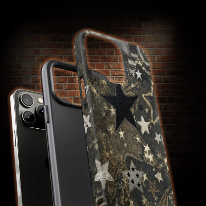 Grunge Black Star Phone Case