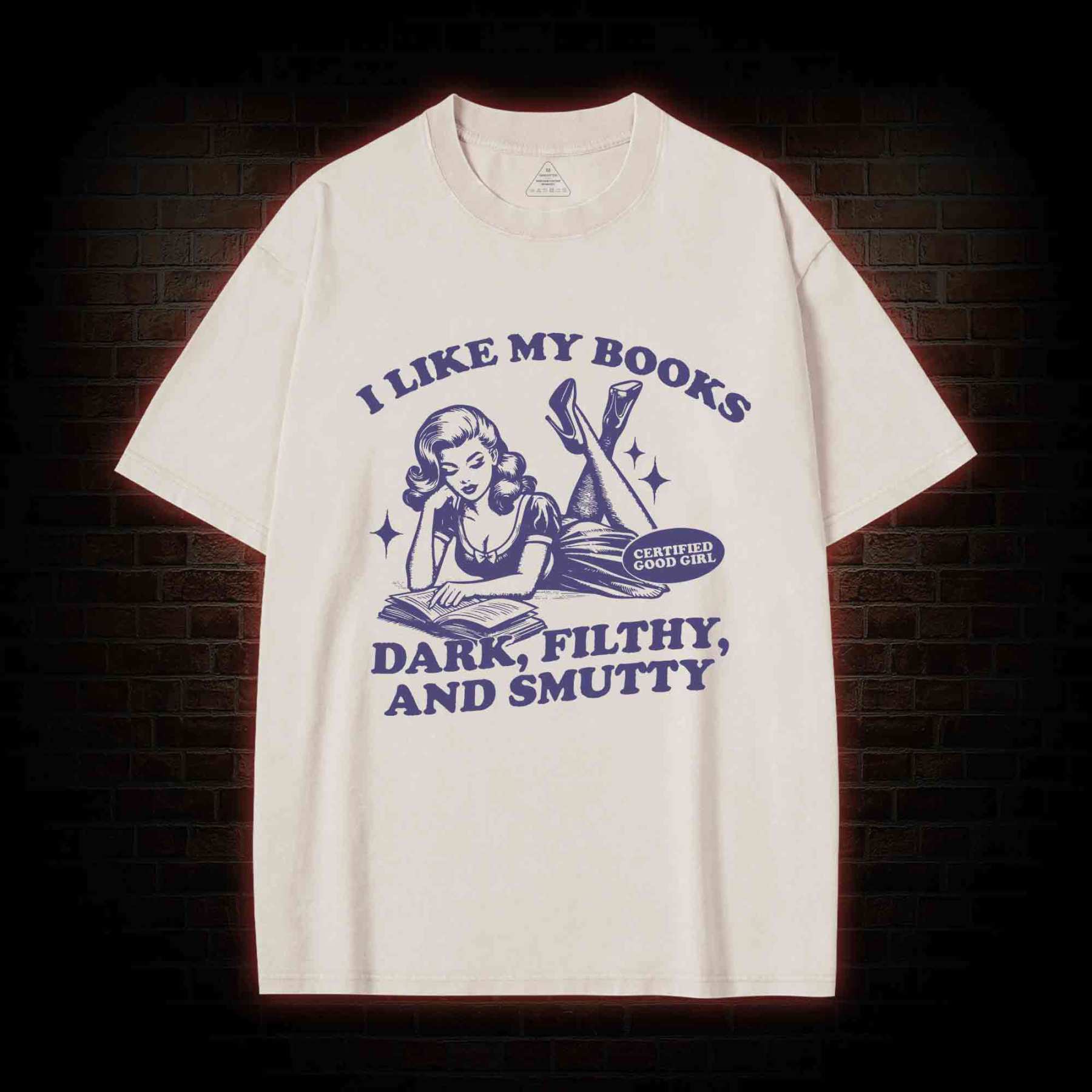 I Like My Books Washed T-shirt