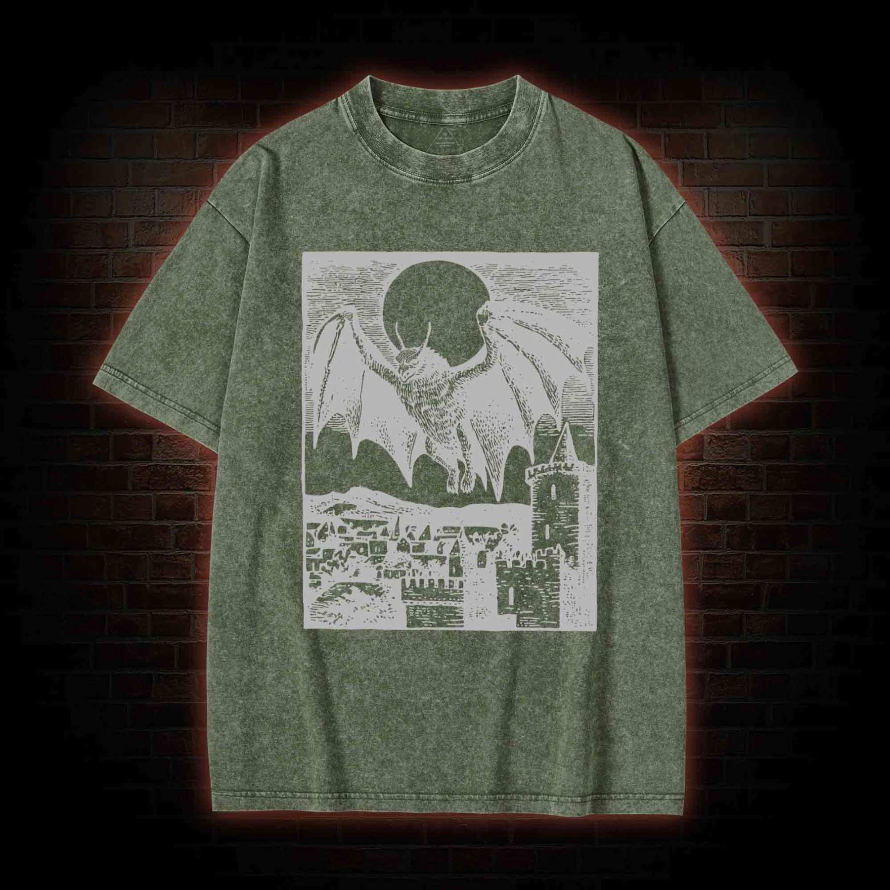 Vintage Mothman Monster Washed T-shirt