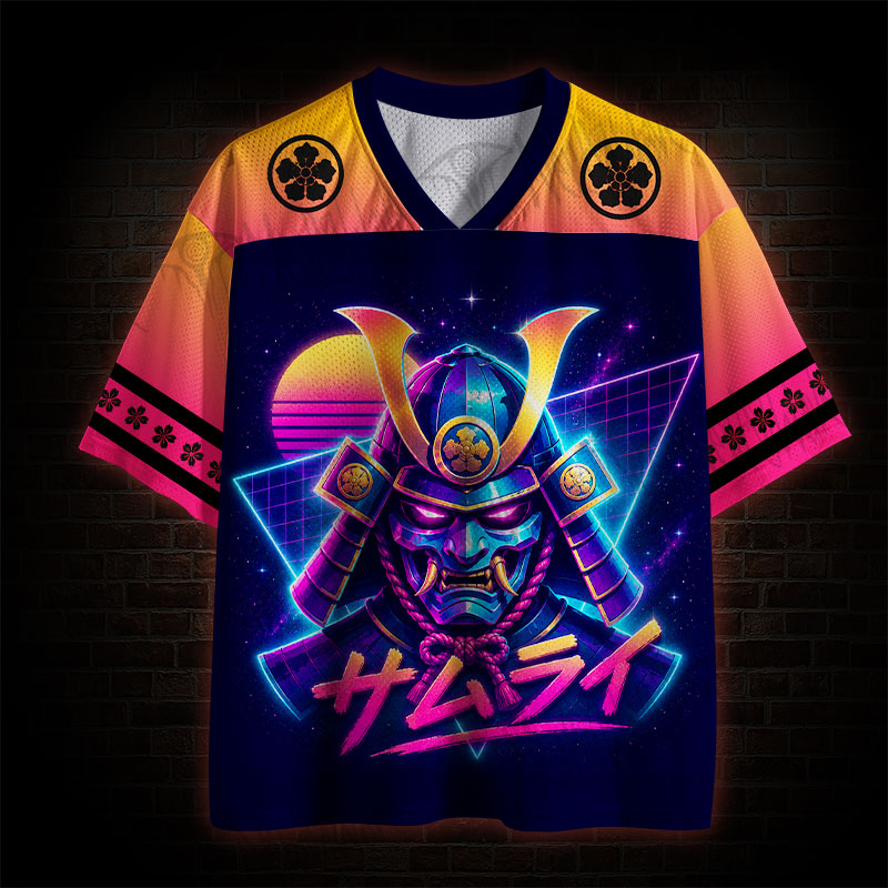 Neon Oni Samurai Sunset Mesh Jersey