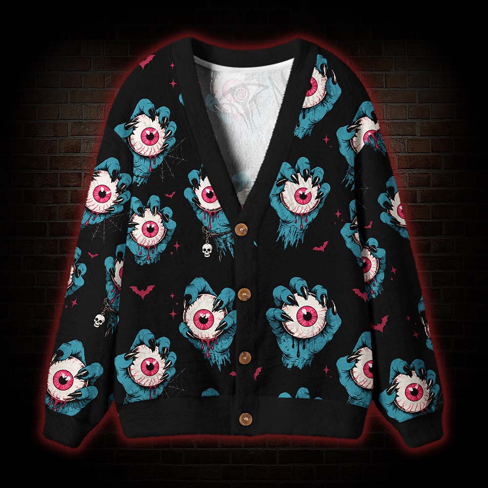 Clawed Eyeballs Cardigan Sweater
