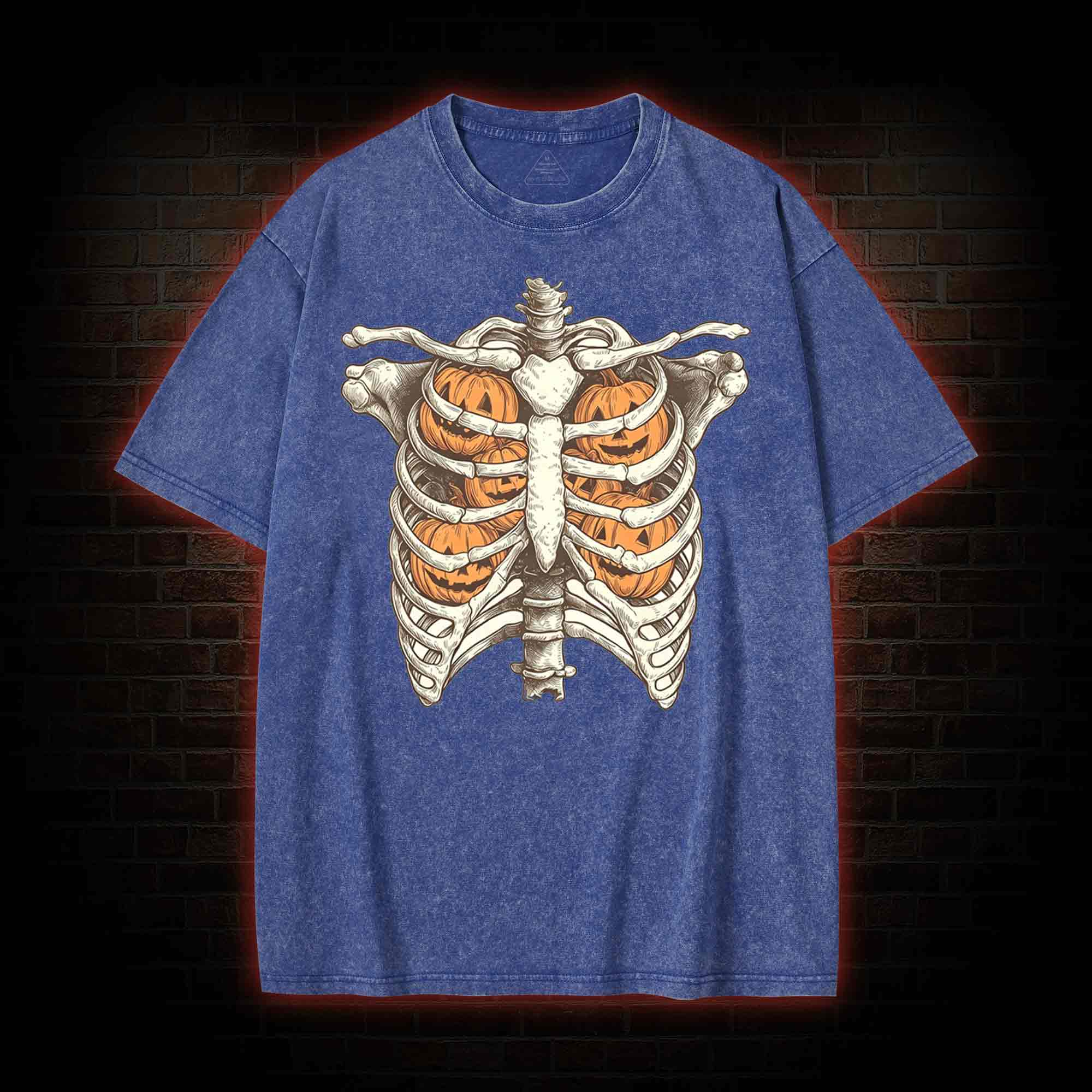 Halloween Retro Ghost Washed T-shirt