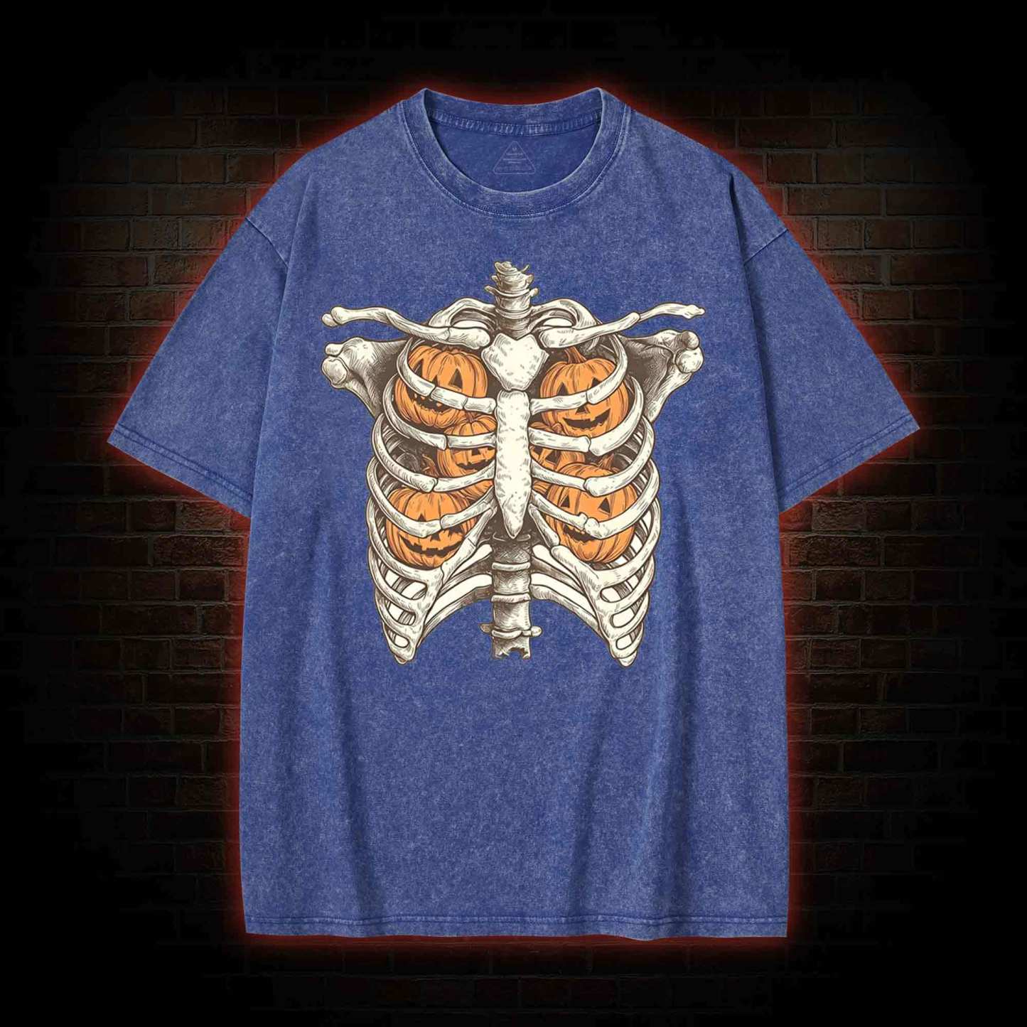 Halloween Retro Ghost Washed T-shirt
