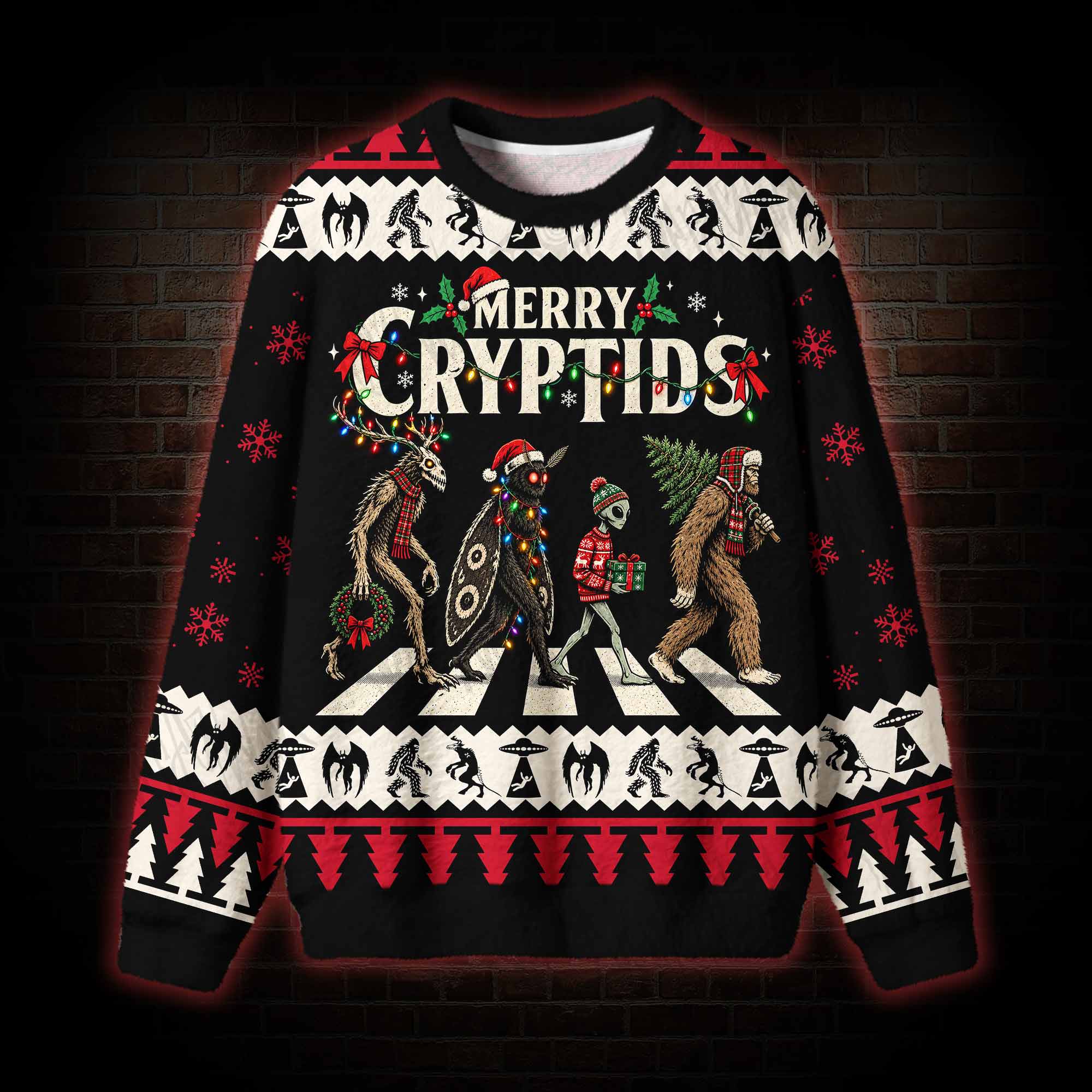 Merry Cryptids Ugly Sweatshirts
