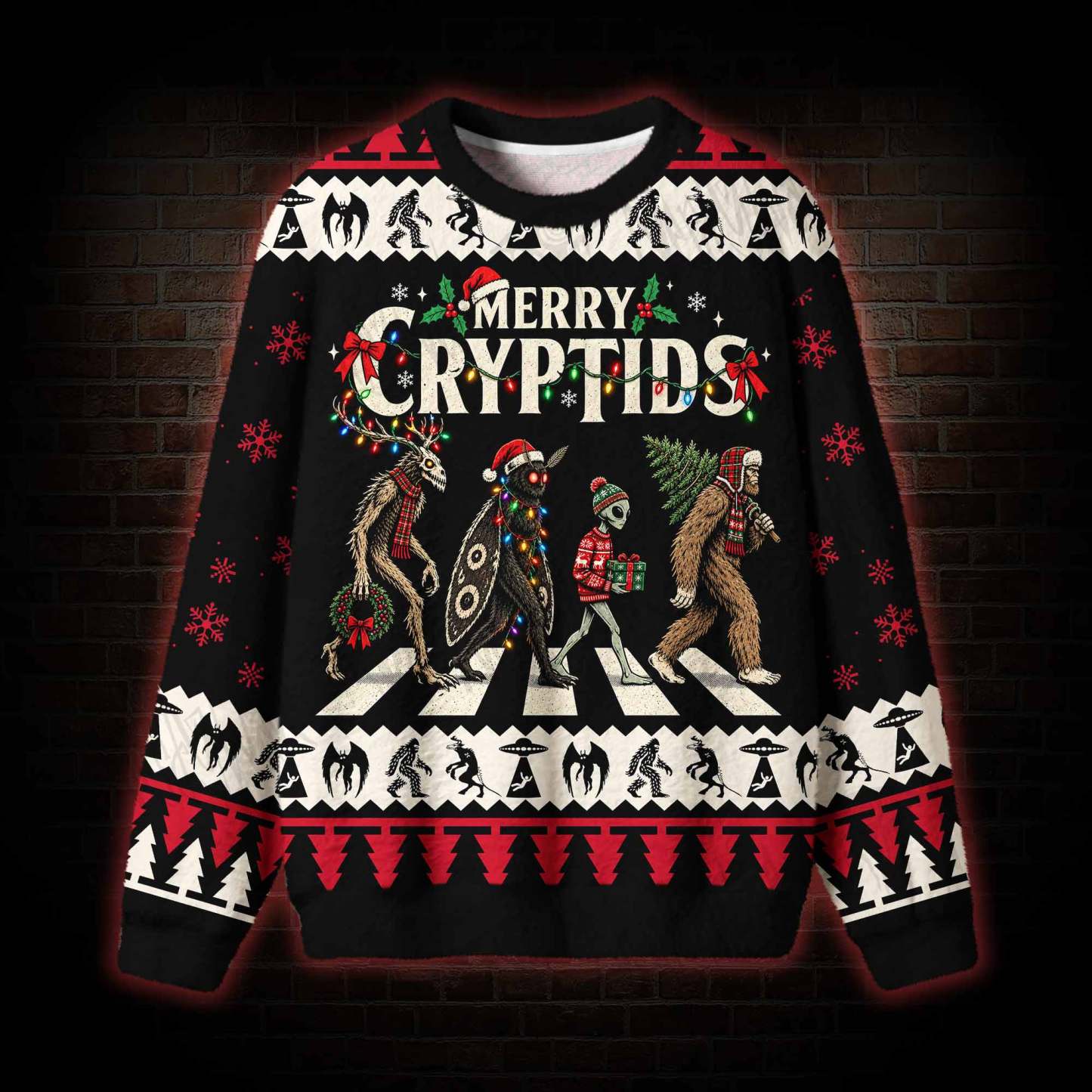 Merry Cryptids Ugly Sweatshirts