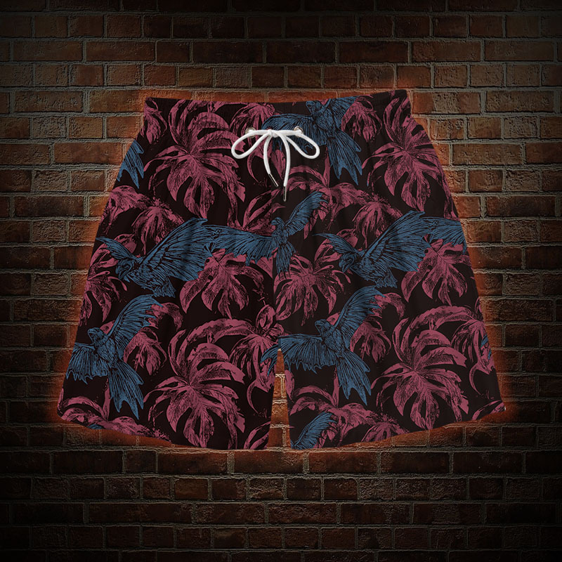 Crows Fly among the Palm Mens Swim Trunks