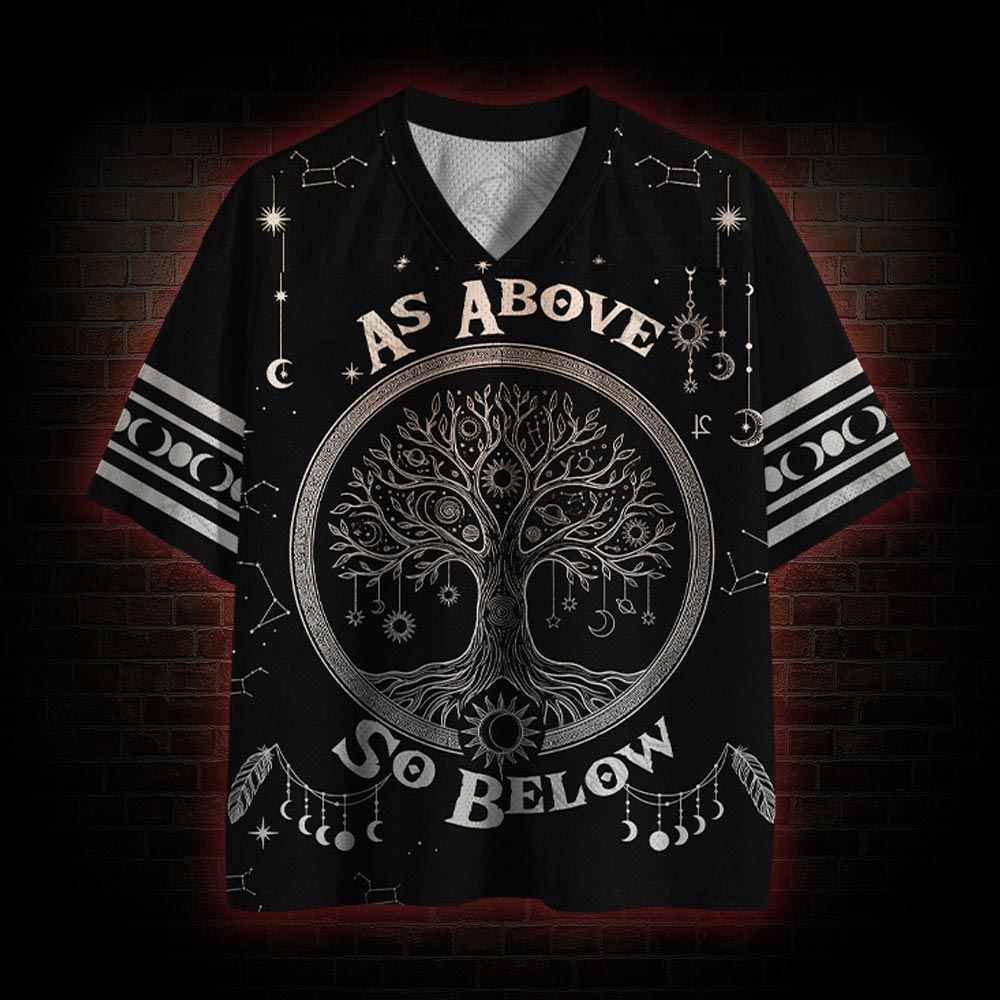 Vintage As Above So Below Occult Mesh Jersey