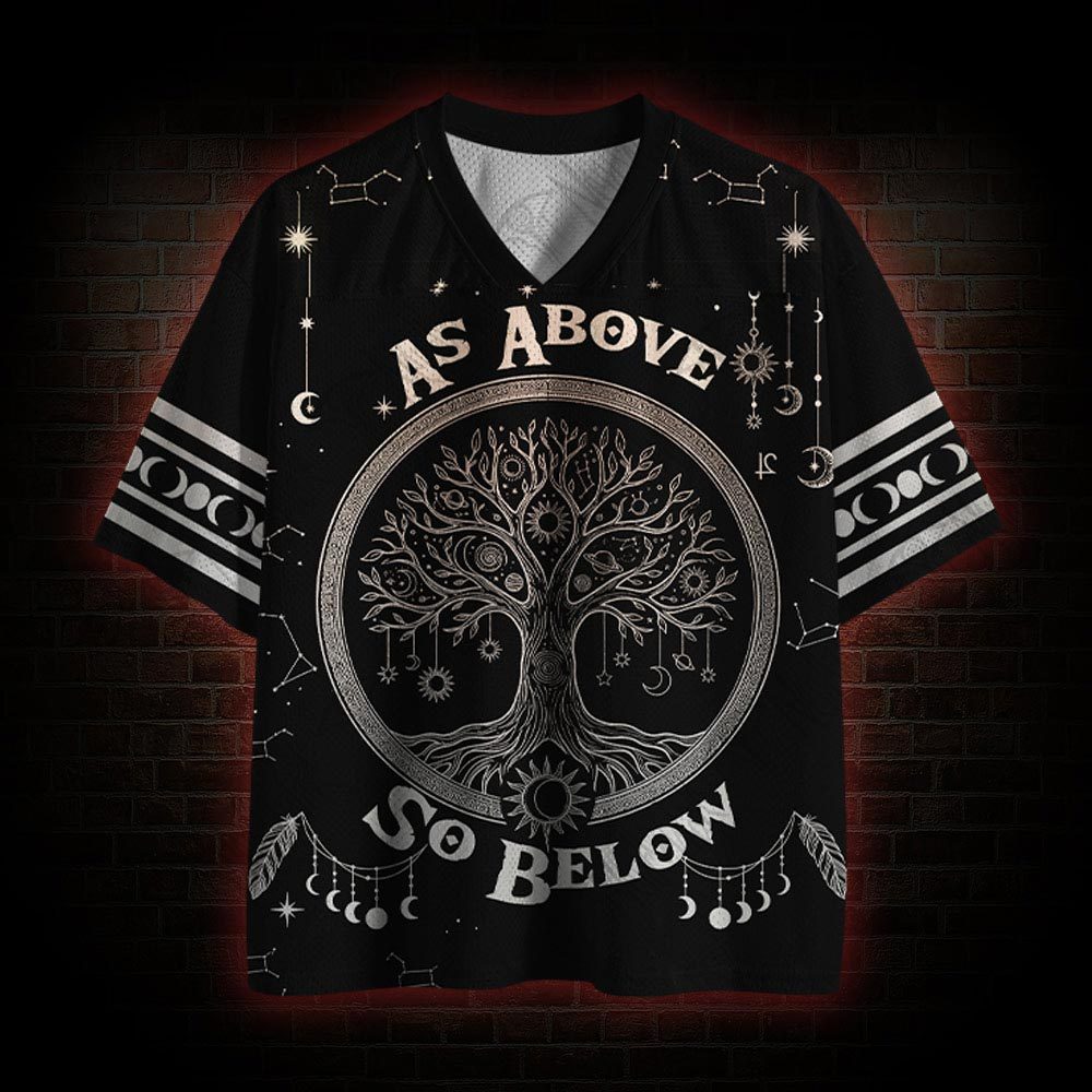 Vintage As Above So Below Occult Mesh Jersey
