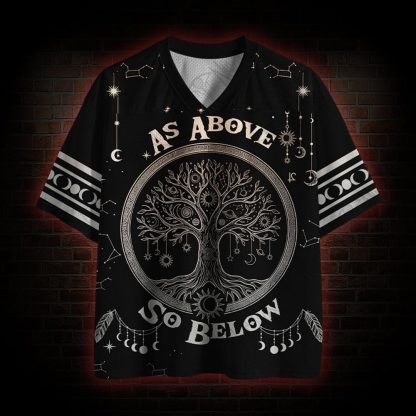 Vintage As Above So Below Occult Mesh Jersey