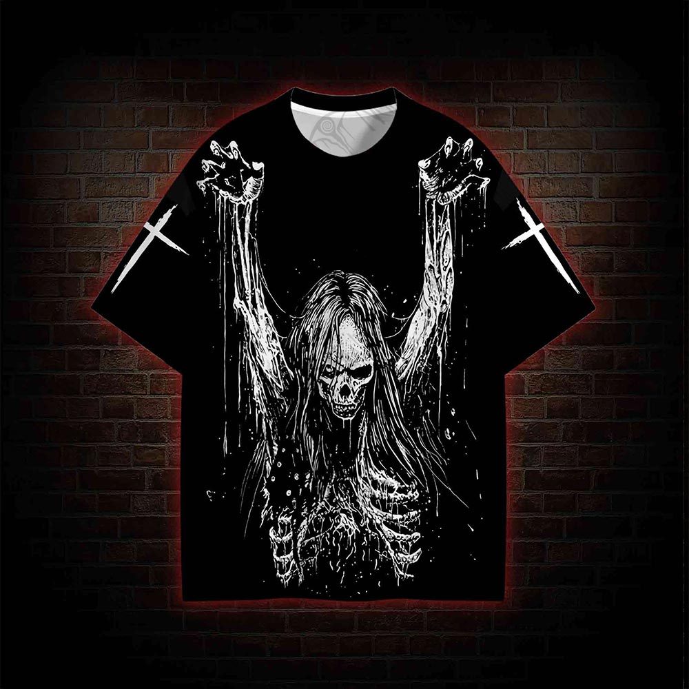 Horror Skull All Over Print T-shirt