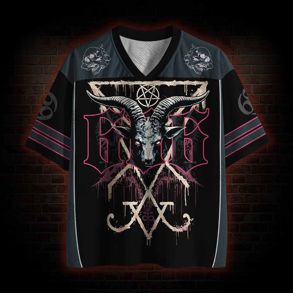 Baphomet Goat 666 Mesh Jersey