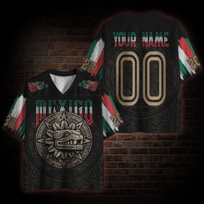 Personalized Mexico Sun Stone Mesh Jersey