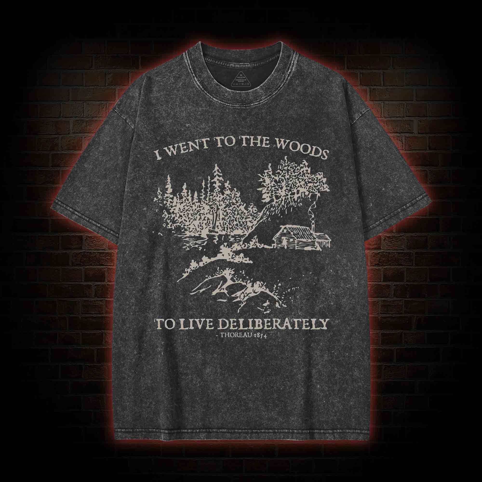 I Went To The Woods Washed T-Shirt