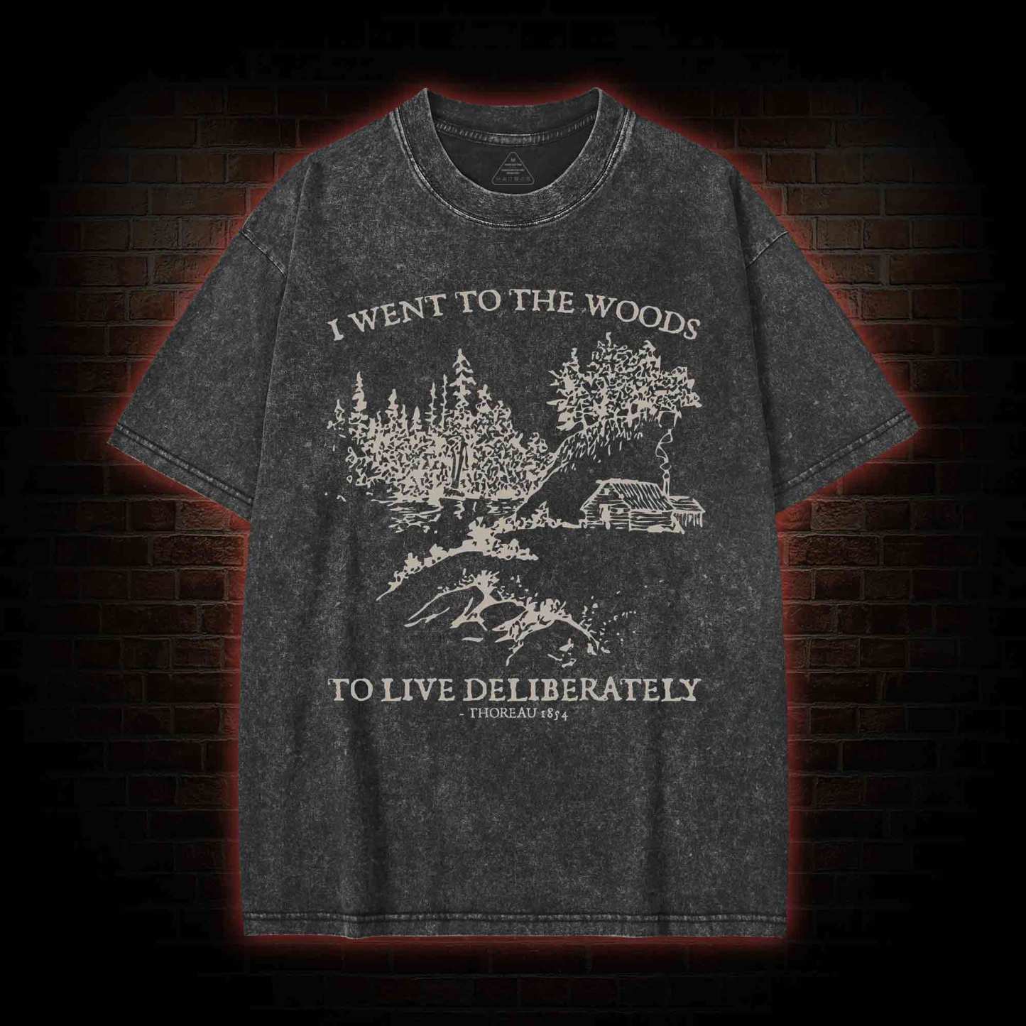 I Went To The Woods Washed T-Shirt