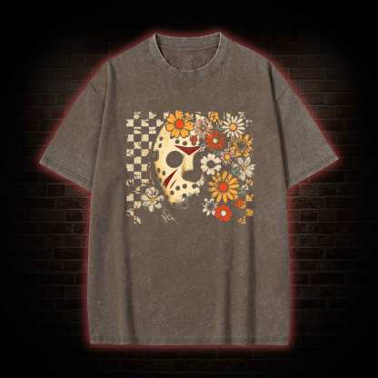 Retro Jason Voorhees Killer Washed T-shirt