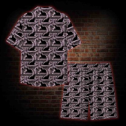 Library of Cats Lightweight Hawaiian Shirt