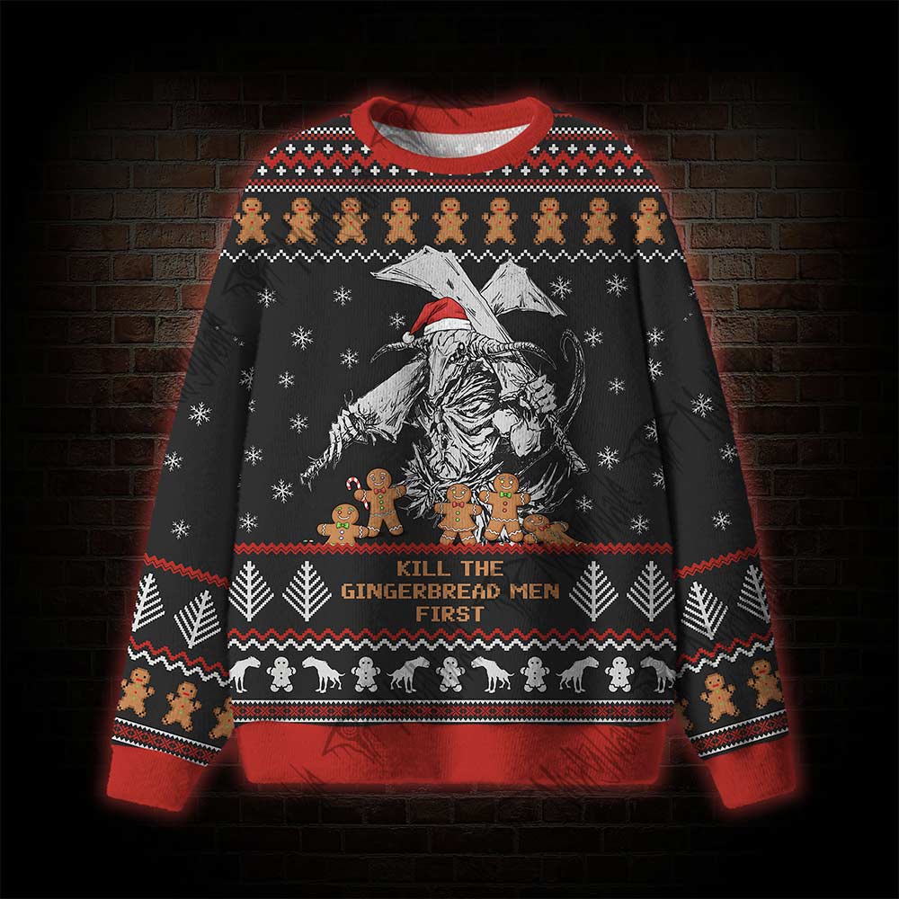 Kill the Gingerbread Man First Ugly Sweatshirts