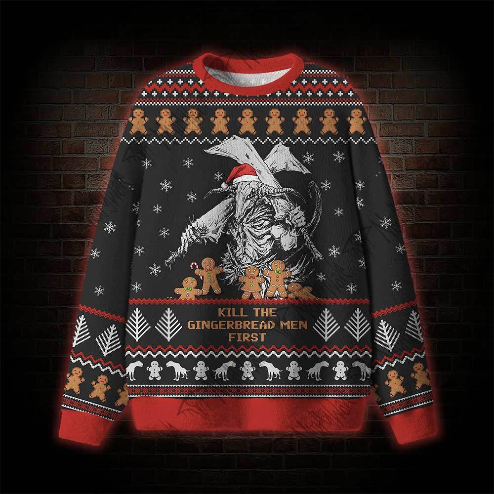 Kill the Gingerbread Man First Ugly Sweatshirts