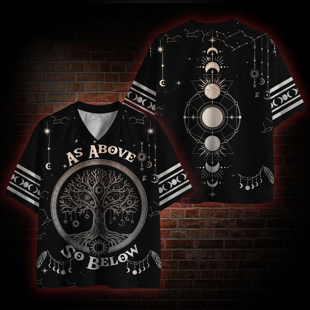 Vintage As Above So Below Occult Mesh Jersey