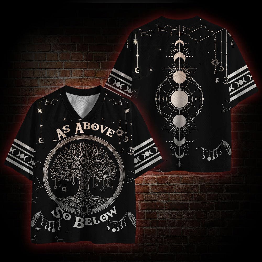 Vintage As Above So Below Occult Mesh Jersey