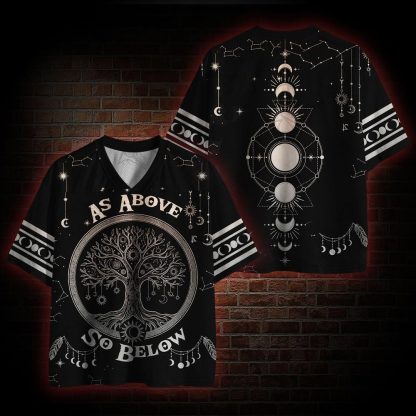 Vintage As Above So Below Occult Mesh Jersey