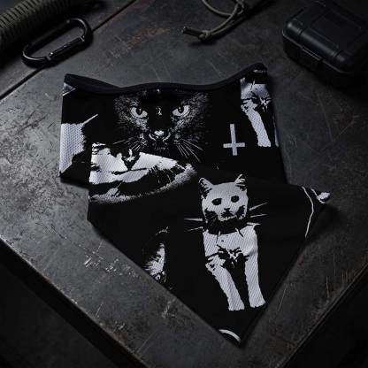 Punk Goth Cats Mesh Neck Gaiter
