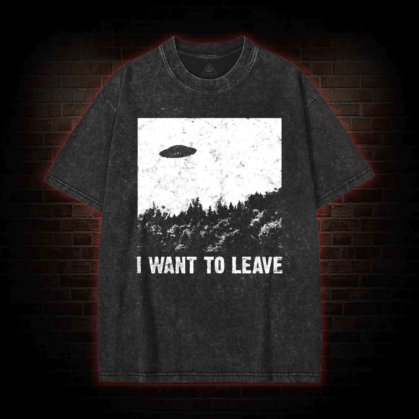 I Want To Leave Washed T-shirt