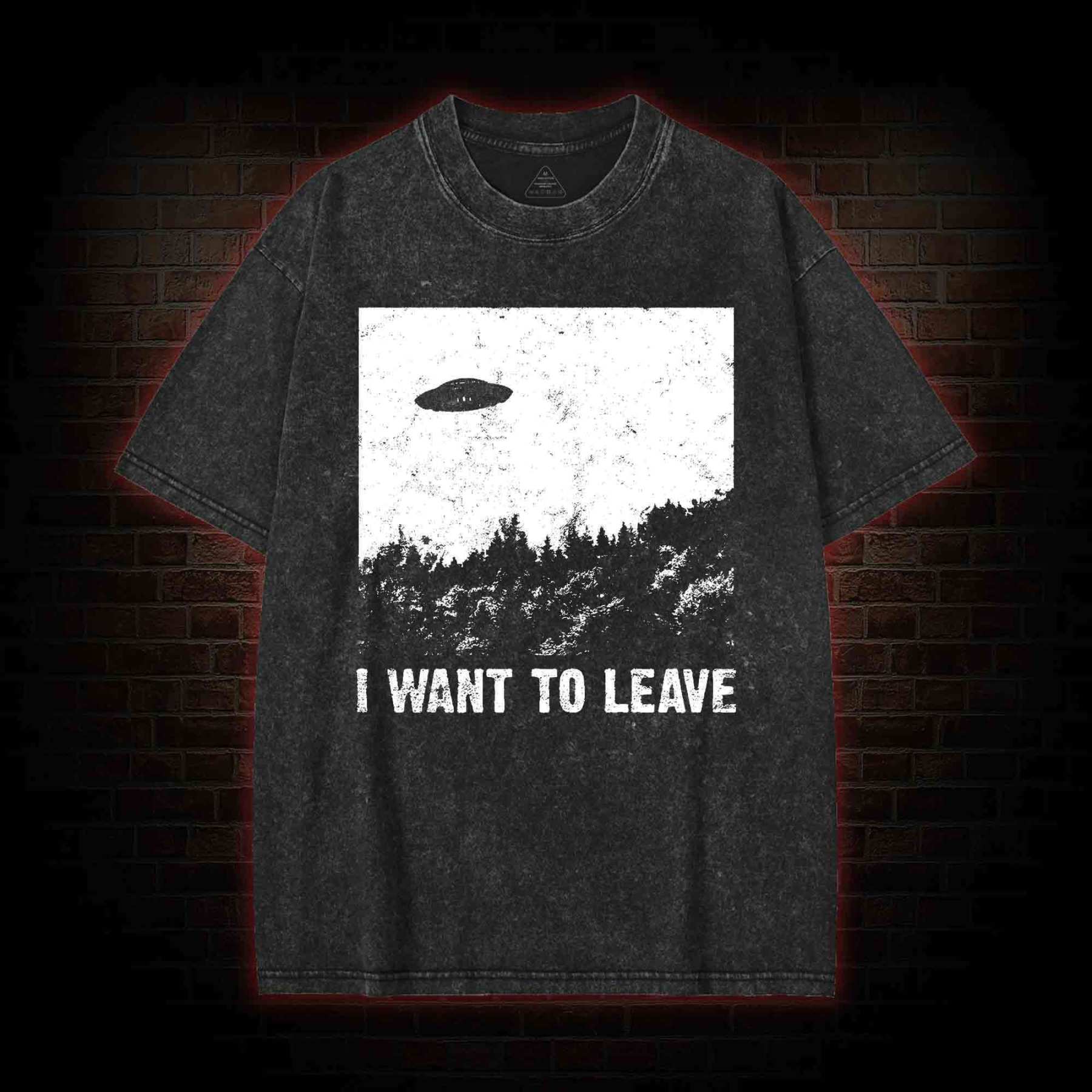 I Want To Leave Washed T-shirt
