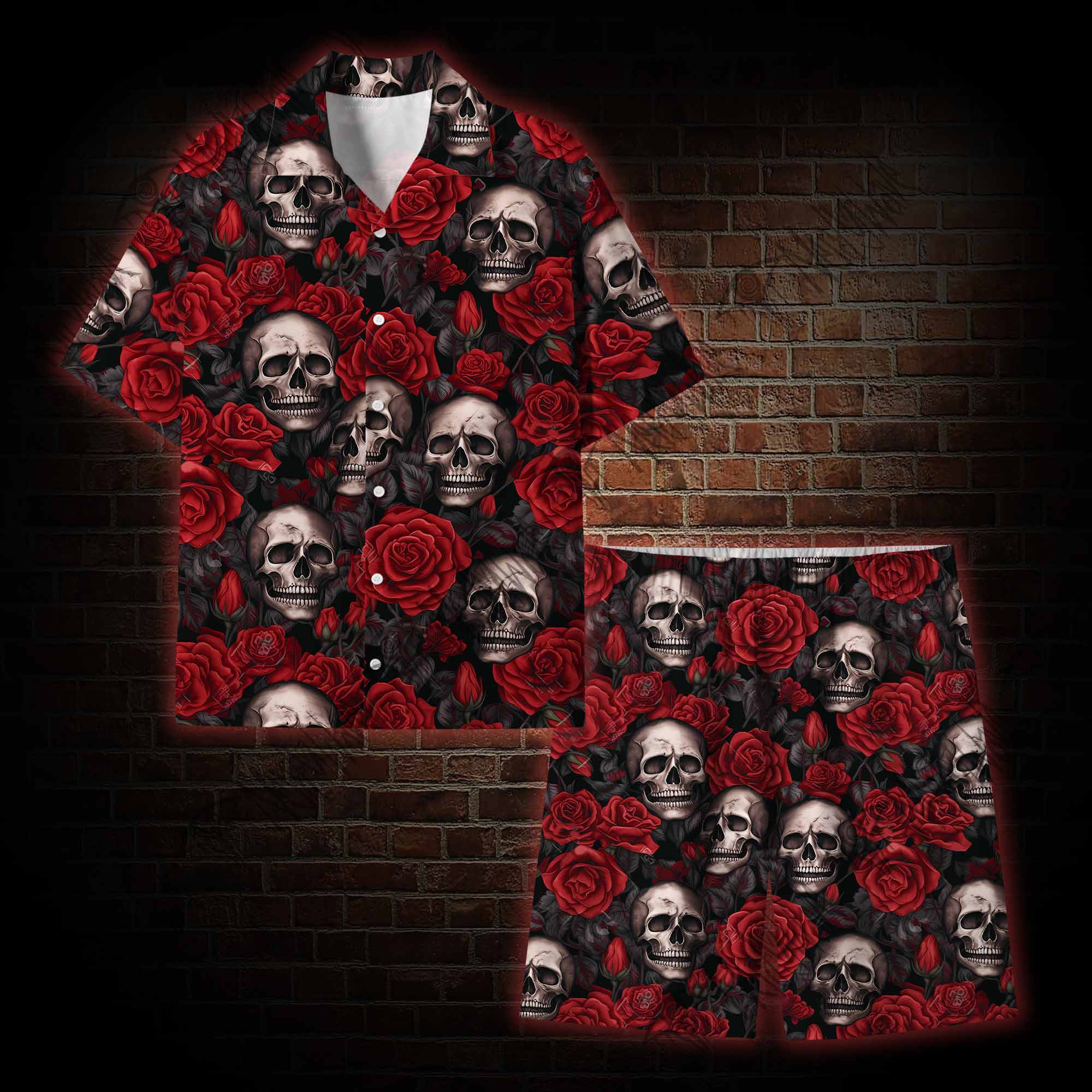 Skull and Roses Graphic Resort Set