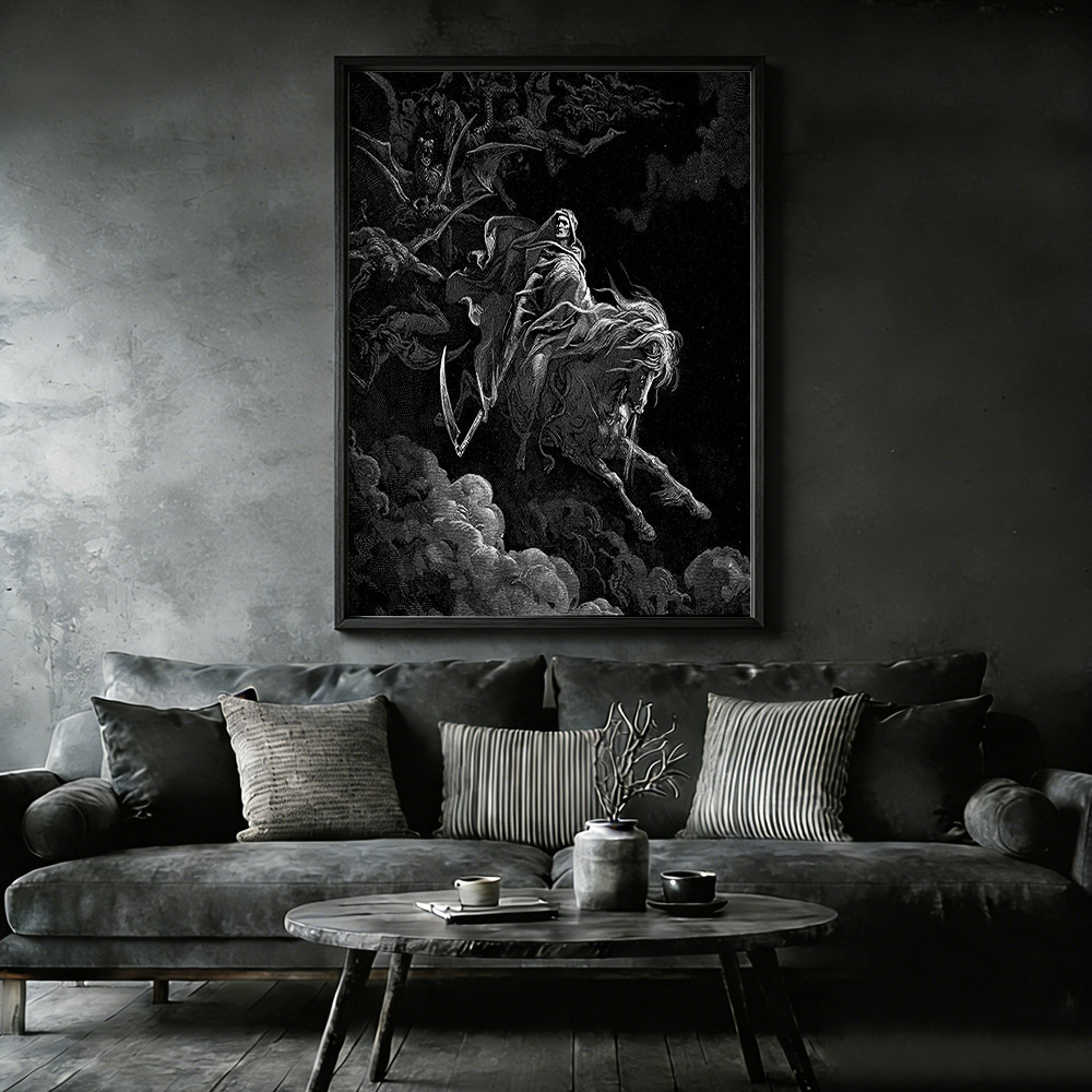 Death on the Pale Horse Framed Canvas Print