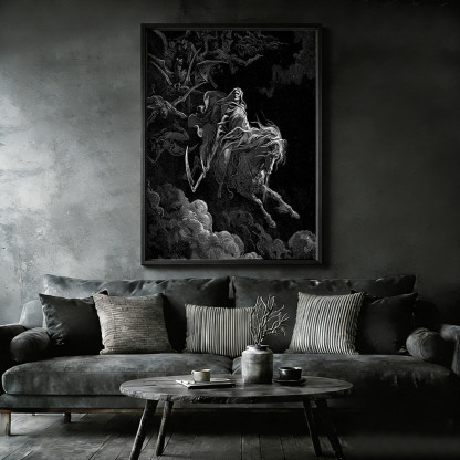 Death on the Pale Horse Framed Canvas Print