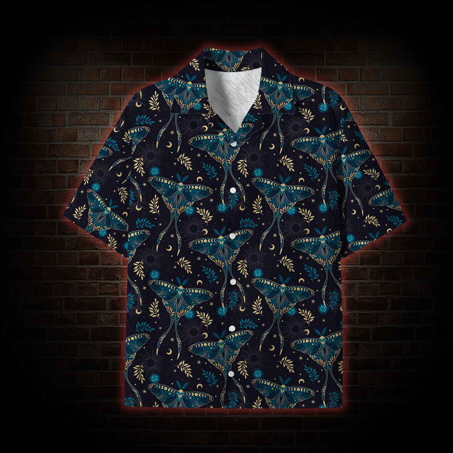 Luna Moths Lightweight Hawaiian Shirt