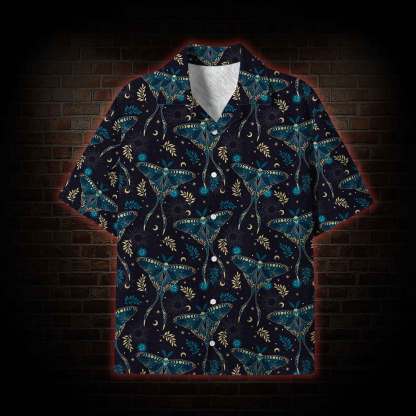 Luna Moths Lightweight Hawaiian Shirt