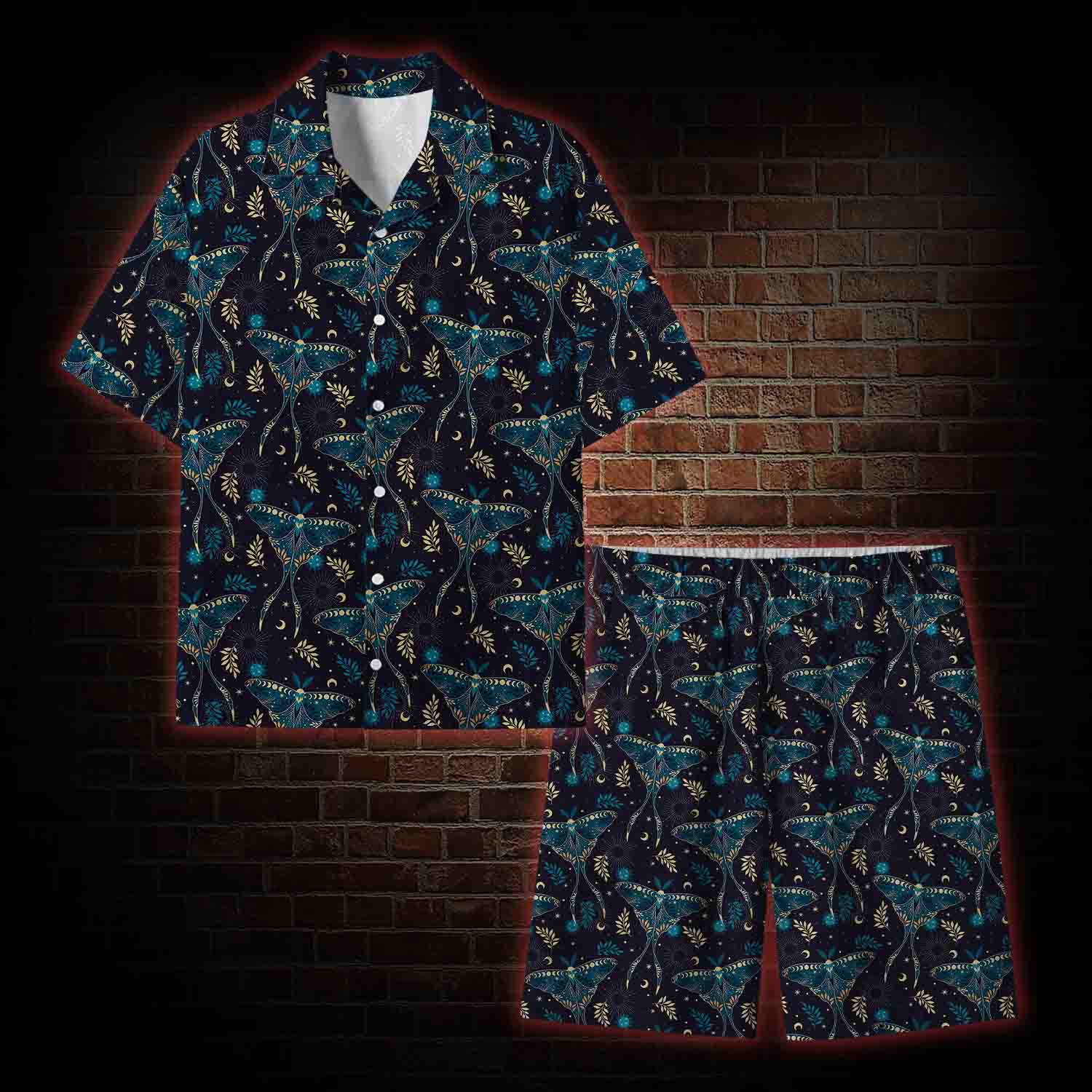 Luna Moths Lightweight Hawaiian Shirt