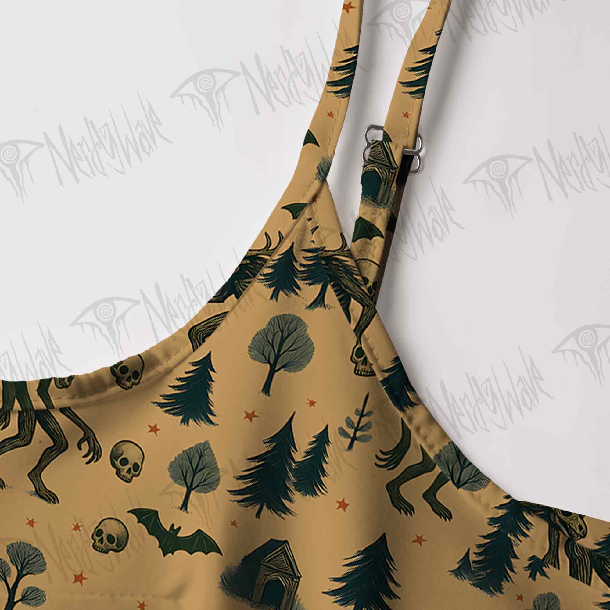 Wendigo in the Forest Strap Midi Sundress