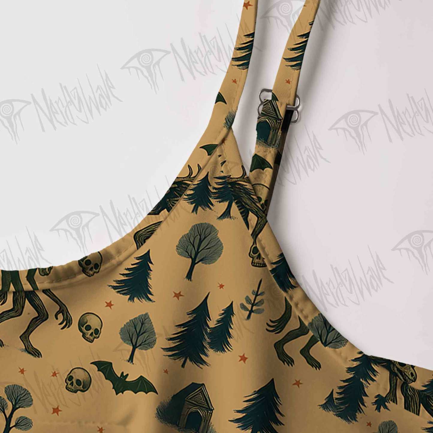 Wendigo in the Forest Strap Midi Sundress