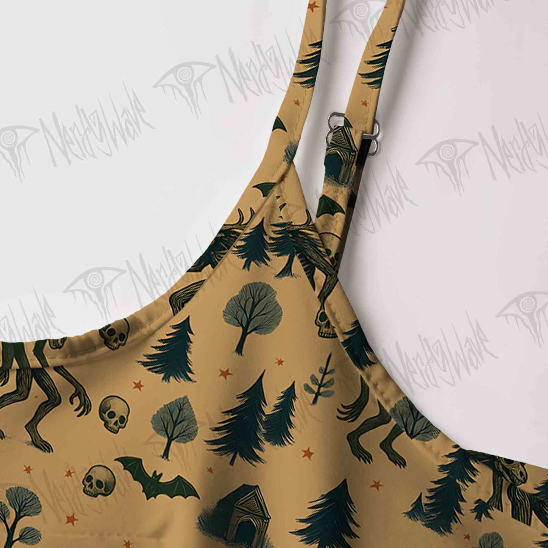 Wendigo in the Forest Strap Midi Sundress