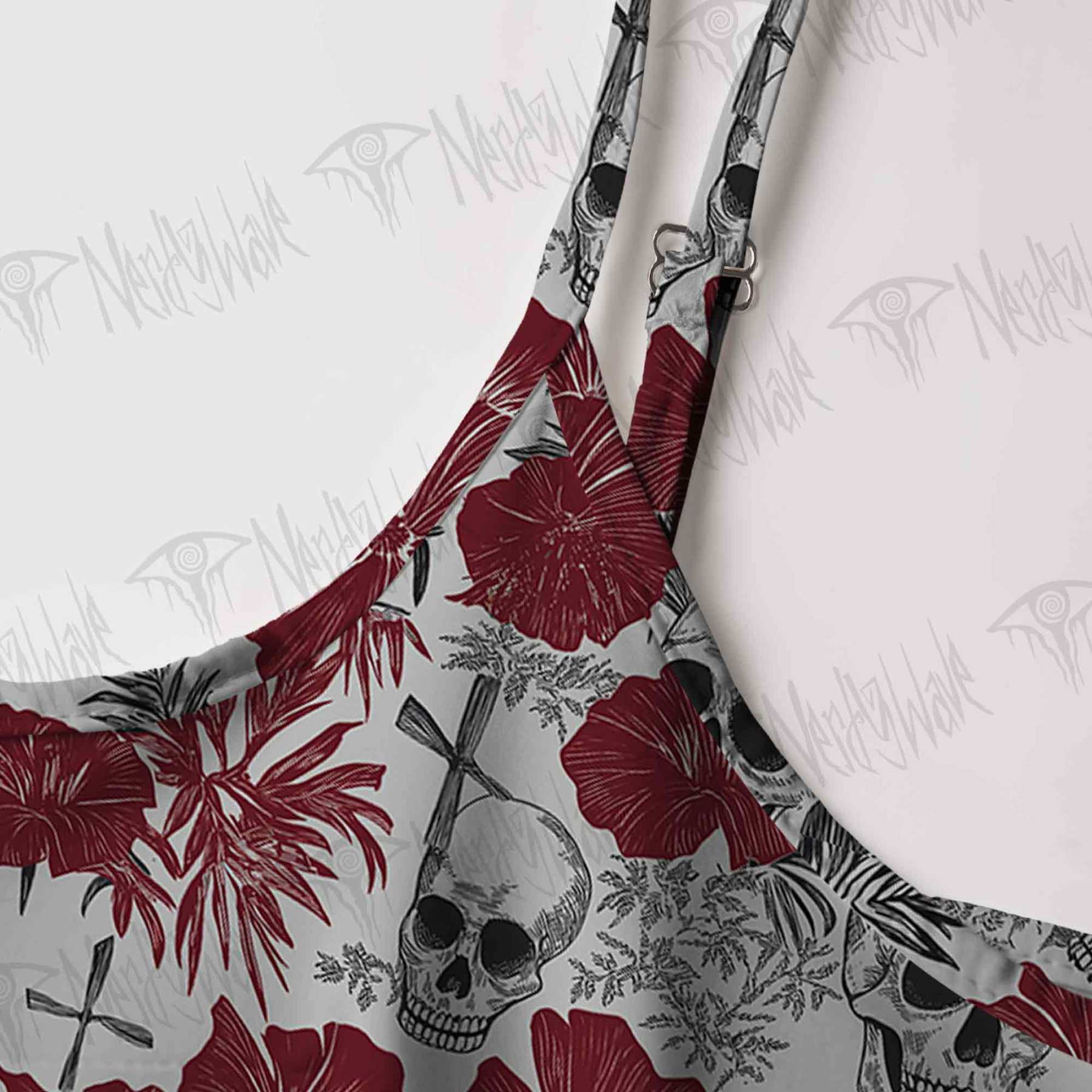 Poppy and Skull Strap Midi Sundress