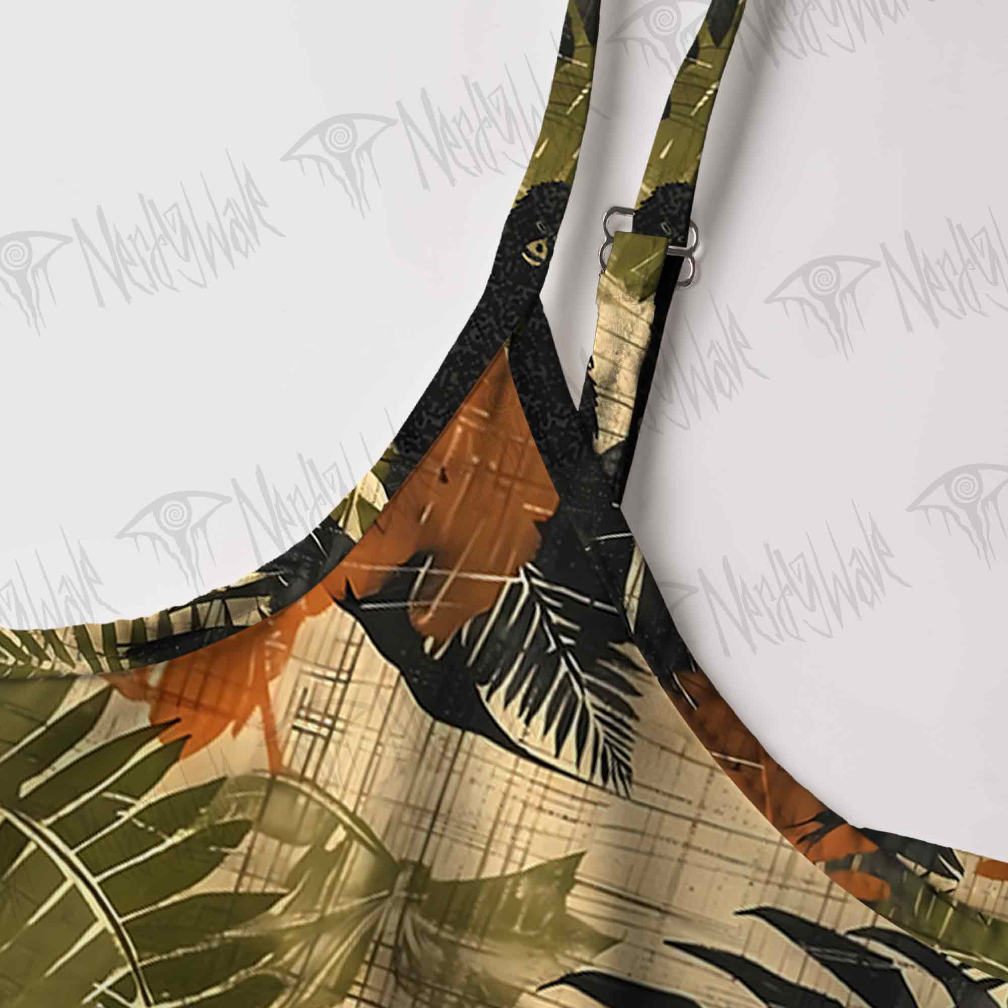 Bigfoot in Forest Night Strap Midi Sundress